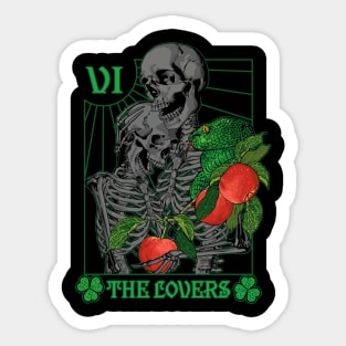 Tarot The Lovers VI Card Eden Garden Saint Patrick Sticker